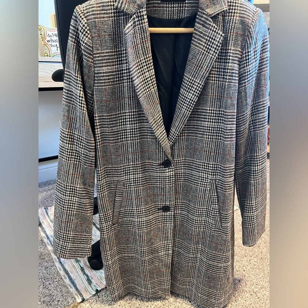 Shein Plaid Overcoat